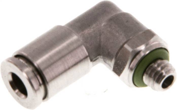 raccord enfichable coudé 4mm x M 5 90deg avec filetage mâle Acier inoxydable FKM Rotatif
