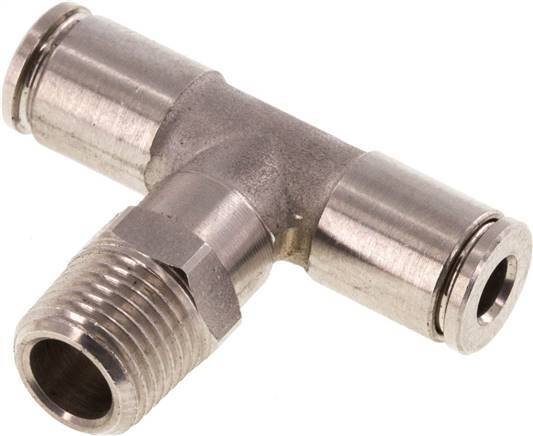 Racor en T de 4mm x R1/8'' con rosca macho Latón/PA 66 NBR Giratorio