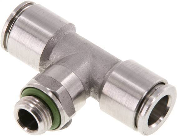 Racor en T de 8mm x G1/8'' con rosca macho Acero inoxidable FKM FDA Giratorio
