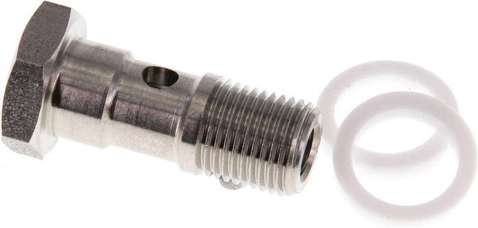 1-way Stainless Steel Banjo Bolt with G1/8'' Male Threads PTFE