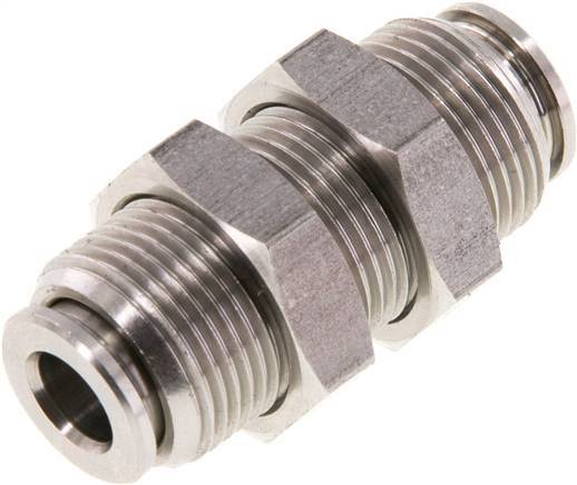 Racor rápido de 6 mm Pasamuros de acero inoxidable FKM