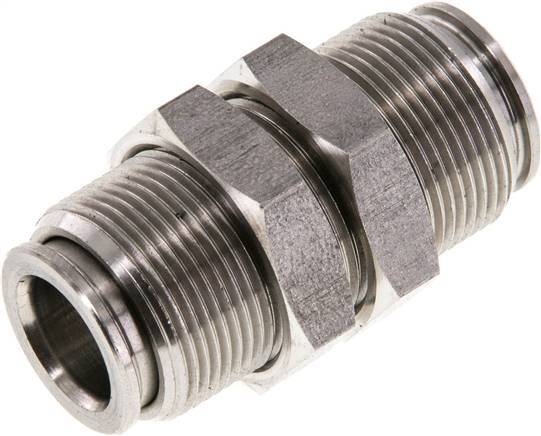 Racor rápido de 10 mm Pasamuros de acero inoxidable FKM