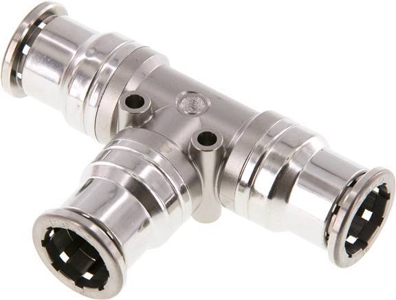 16mm Tee Push-in Fitting Stainless Steel FKM