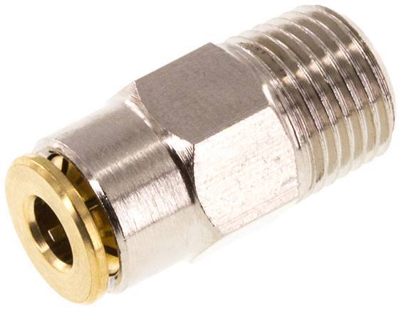 4mm x R1/8'' Push-in Fitting with Male Threads Brass NBRHigh Pressure