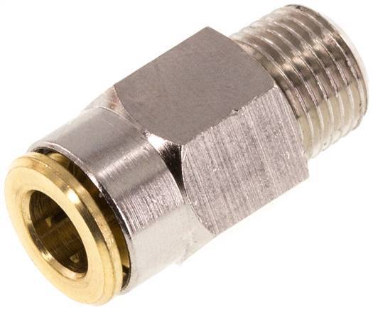 6mm x R1/8'' Push-in Fitting with Male Threads Brass NBRHigh Pressure