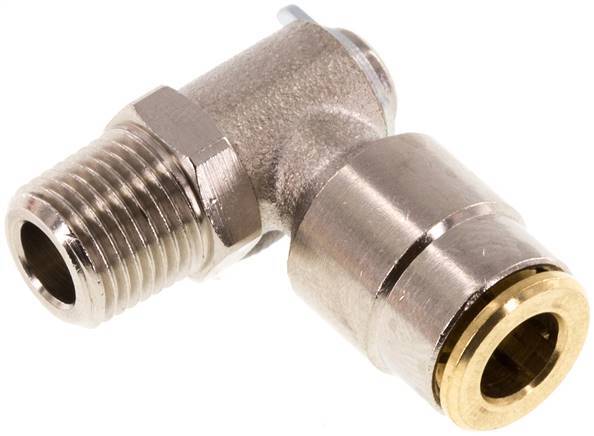 Racor de 6mm x R1/8'' 90deg con rosca macho Latón NBR Giratorio