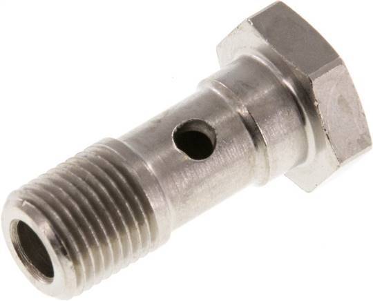 1-way nickel-plated Brass Banjo Bolt with G1/8'' Male Threads L24mm