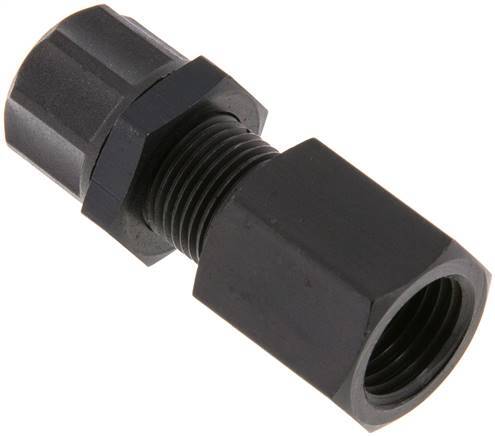 8x6 & G1/4'' Aluminium Raccord Poussoir Droit avec Filetage Femelle Bulkhead