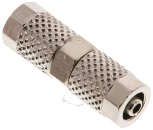 5x3 Nickel plated Brass Straight Push-on Fitting