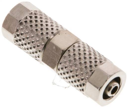 Conector Recto Latón Niquelado 5x3 de Rosca