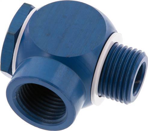 Racor banjo de aluminio G1/2'' con roscas macho y hembra con perno banjo con junta tórica giratorio