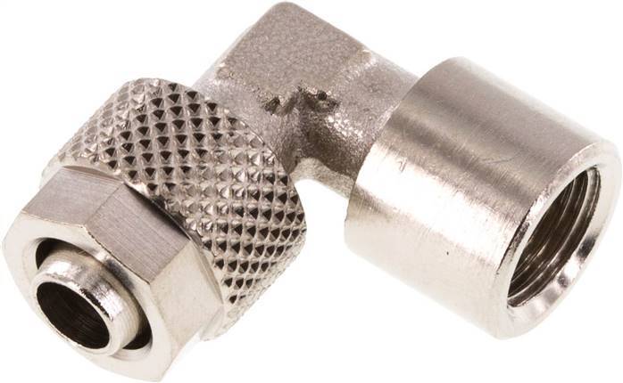 8x6 & G1/8'' Nickel plated Brass Elbow Push-on Fitting with Female Threads