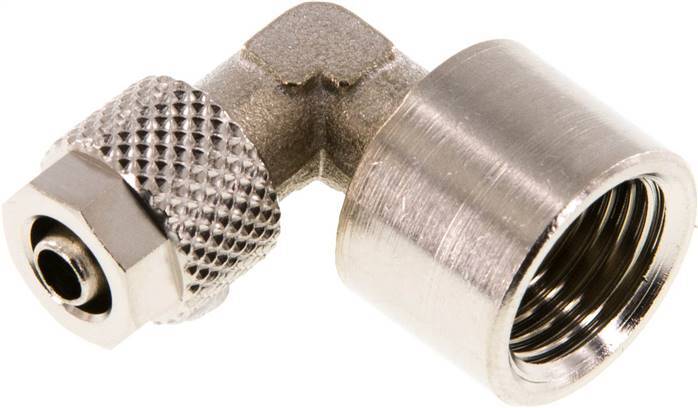 6x4 & G1/4'' Nickel plated Brass Elbow Push-on Fitting with Female Threads