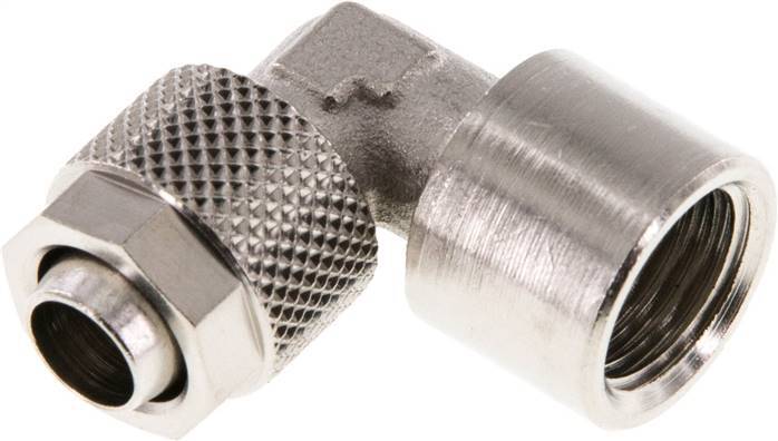 10x8 & G1/4'' Nickel plated Brass Elbow Push-on Fitting with Female Threads