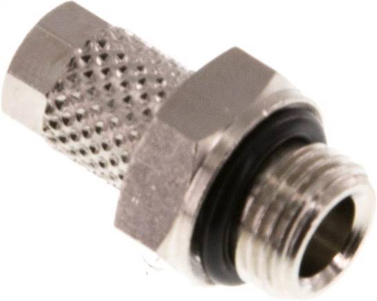 5x3 & G1/8'' Raccord droit à pression en laiton nickele à filetage mâle NBR