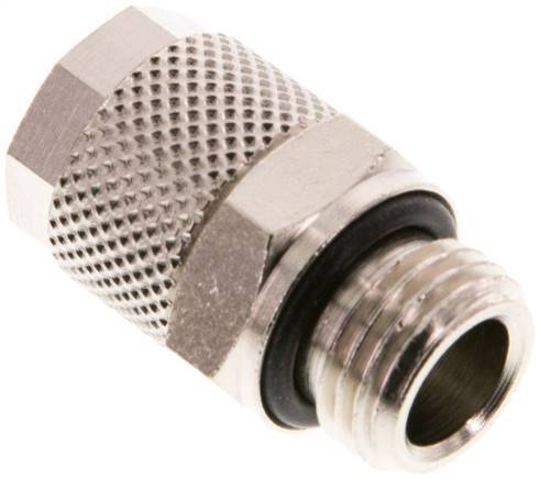 10x8 & G1/4'' Nickel plated Brass Straight Push-on Fitting with Male Threads NBR