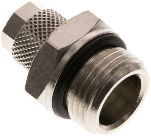 Conector Recto Latón Niquelado 6x4 & G3/8'' Rosca Macho NBR