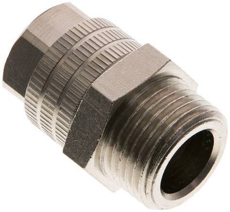 Conector Recto Latón Niquelado 11,6x9 & G3/8'' Rosca Macho NBR