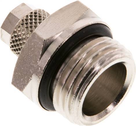 Conector Recto Latón Niquelado 6x4 & G1/2'' Rosca Macho NBR