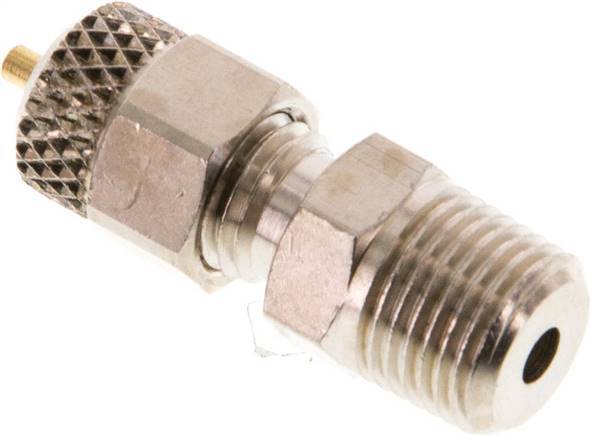 4x2 & R1/8'' Nickel plated Brass Straight Push-on Fitting with Male Threads