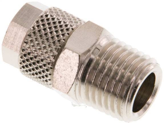 8x6 & R1/4'' Nickel plated Brass Straight Push-on Fitting with Male Threads