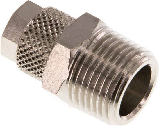 8x6 & R3/8'' Nickel plated Brass Straight Push-on Fitting with Male Threads