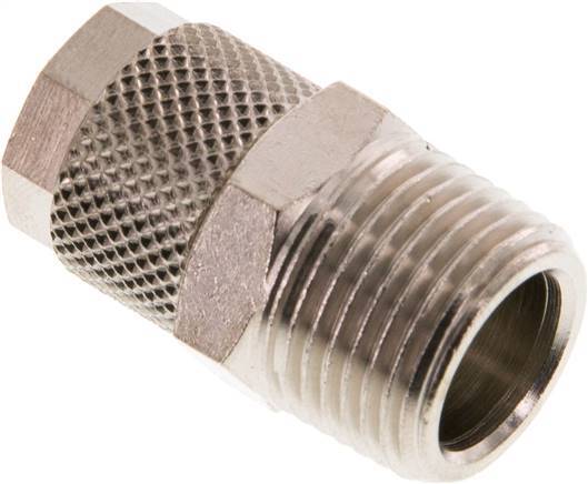 Conector Recto Latón Niquelado 10x8 &<b> </b>R3/8'' Rosca Macho