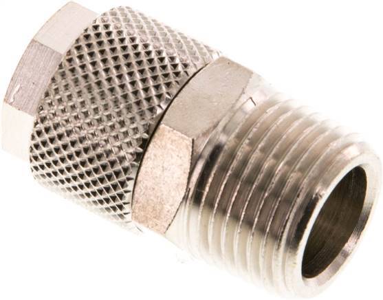 12x10 & R3/8'' Nickel plated Brass Straight Push-on Fitting with Male Threads