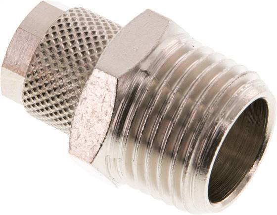 10x8 & R1/2'' Nickel plated Brass Straight Push-on Fitting with Male Threads