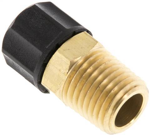 8x6 & 1/4''NPT Brass Straight Push-on Fitting with Male Threads