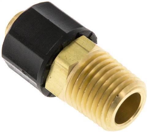 10x8 & 1/4''NPT Brass Straight Push-on Fitting with Male Threads