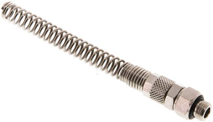 6x4 & G1/8'' Vernikkeld Messing Rechte Opsteekkoppeling Buitendraad Buigbescherming