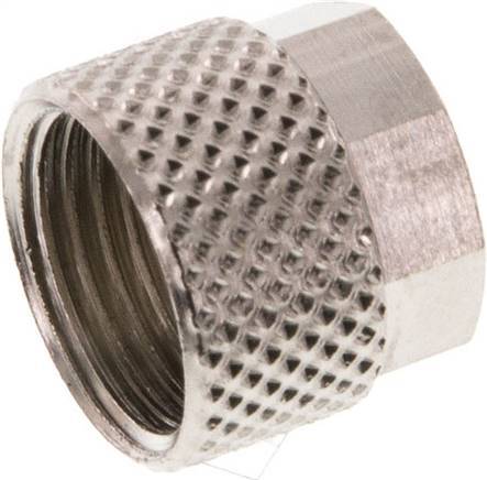 8x6mm (M12x1) Écrou-raccord en laiton nickelé