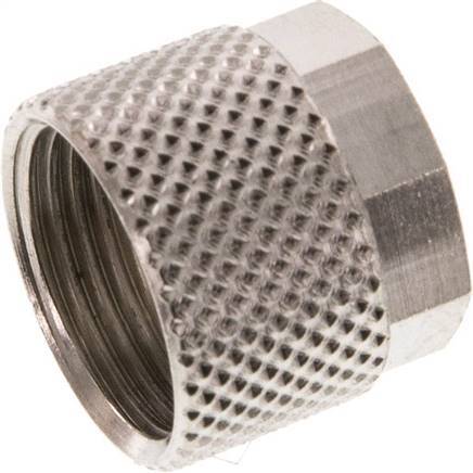 10x8mm (M14x1) Écrou-raccord en laiton nickelé