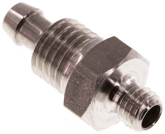 6x4 & M5 Edelstahl 1.4571 Gerade Aufsteckverschraubung mit Außengewinde