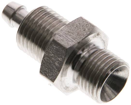 6x4 & G1/8'' Stainless Steel 1.4571 Straight Push-on Fitting with Male Threads