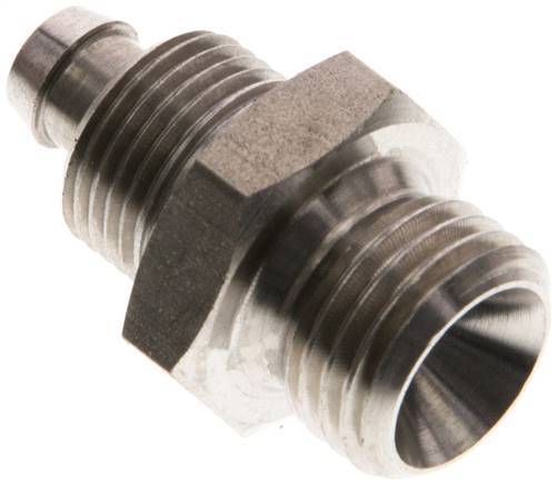 8x6 & G1/4'' Stainless Steel 1.4571 Straight Push-on Fitting with Male Threads