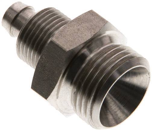 8x6 & G3/8'' Stainless Steel 1.4571 Straight Push-on Fitting with Male Threads