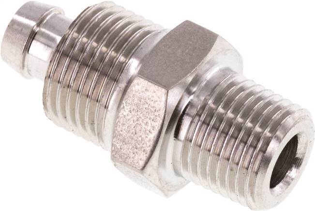 8x6 & 1/8''NPT Stainless Steel 1.4571 Straight Push-on Fitting with Male Threads