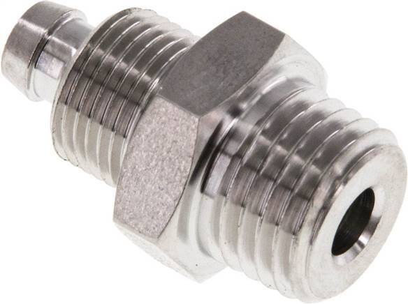 8x6 & 1/4''NPT Stainless Steel 1.4571 Straight Push-on Fitting with Male Threads