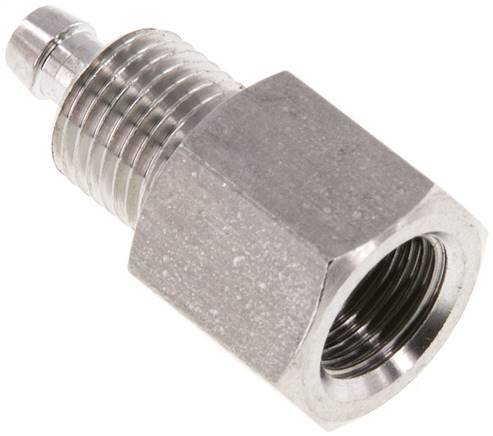 6x4 & G1/8'' Stainless Steel 1.4571 Straight Push-on Fitting with Female Threads