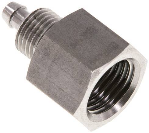 6x4 & G1/4'' Stainless Steel 1.4571 Straight Push-on Fitting with Female Threads