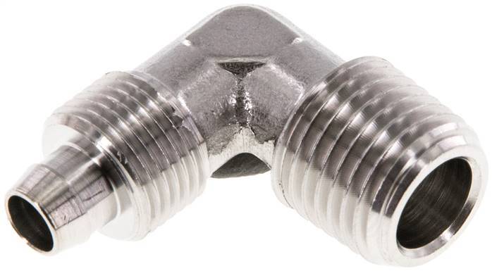 8x6 & R1/4'' Stainless Steel 1.4404 Elbow Push-on Fitting with Male Threads