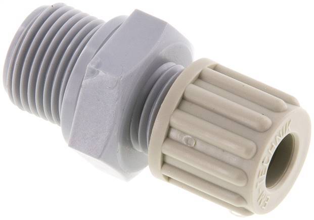 8x6mm & G3/8'' PA Straight Compression Fitting with Male Threads 10 bar