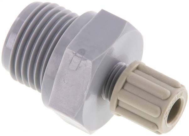 6x4mm & G1/2'' PA Rechte Knelfitting Buitendraad 10bar