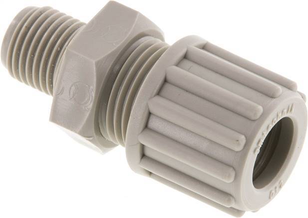 12x9mm & G1/4'' PP Raccord à compression droit avec filetage mâle 10 bar