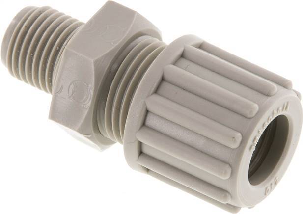 12x9mm & G1/4'' PP Straight Compression Fitting with Male Threads 10 bar