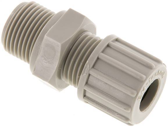 10x8mm & G3/8'' PP Raccord à compression droit avec filetage mâle 10 bar