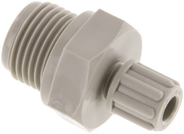 6x4mm & G1/2'' PP Raccord à compression droit avec filetage mâle 10 bar