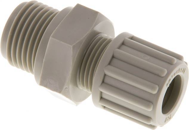 12x9mm & G1/2'' PP Straight Compression Fitting with Male Threads 10 bar